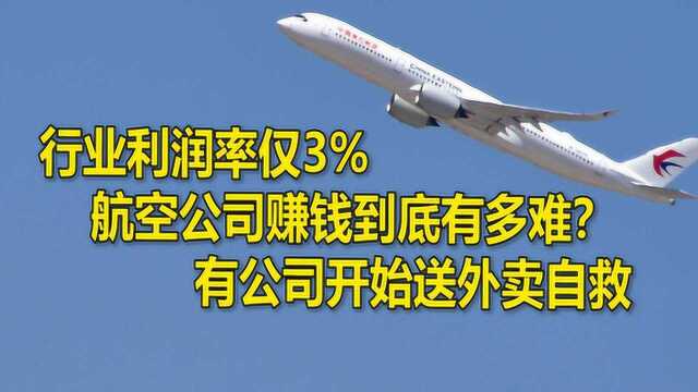 行业利润率仅3%,航空公司赚钱到底有多难?有公司开始送外卖自救