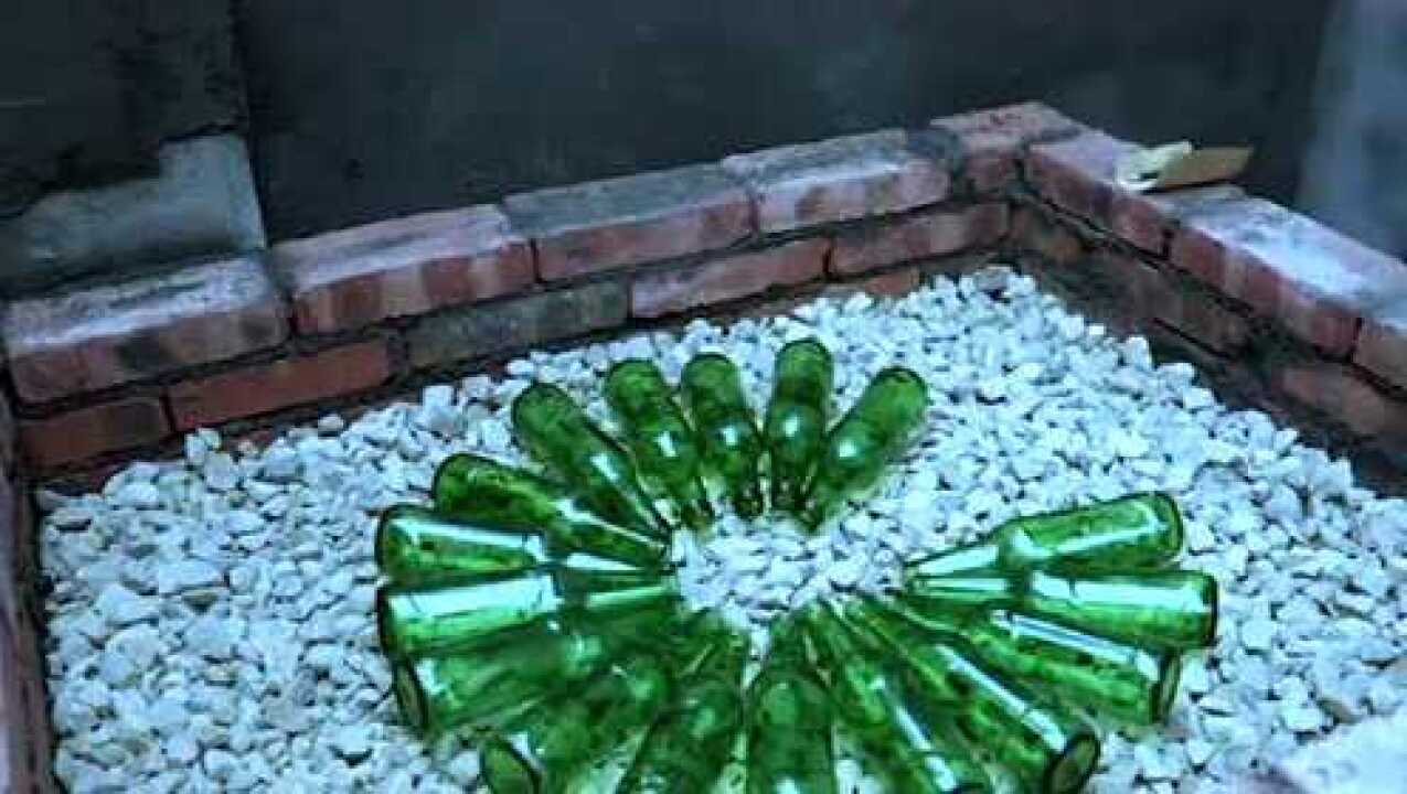 李子柒用啤酒瓶摆造型,摆放创意又时尚,简直就是我向往的生活!