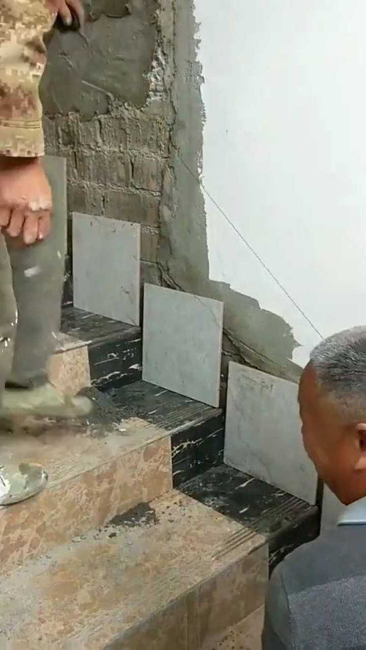 楼梯步不标准贴三角板,就这样做