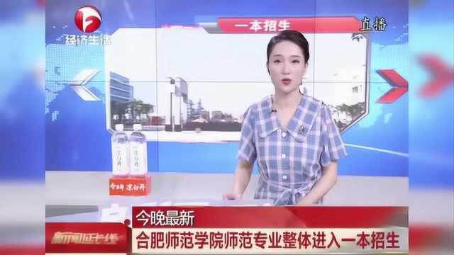 合肥师范学院师范专业整体进入一本招生