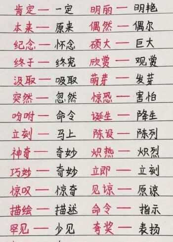 近义词大集合,你看懂了吗?