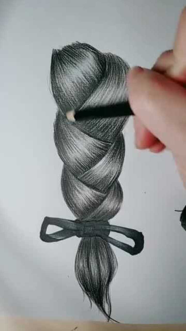 教你画麻花辫儿,跟着视频一起来画吧