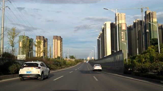 实拍衡阳市北二环蔡伦大道至合江套湘江隧道段,去江东方便了……