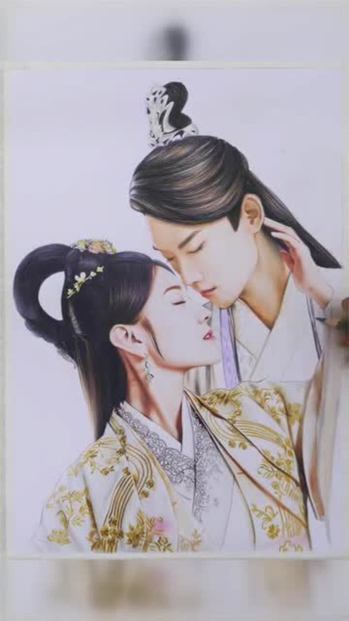 手绘教程教你画双世宠妃给美女画出另一半简直栩栩如生