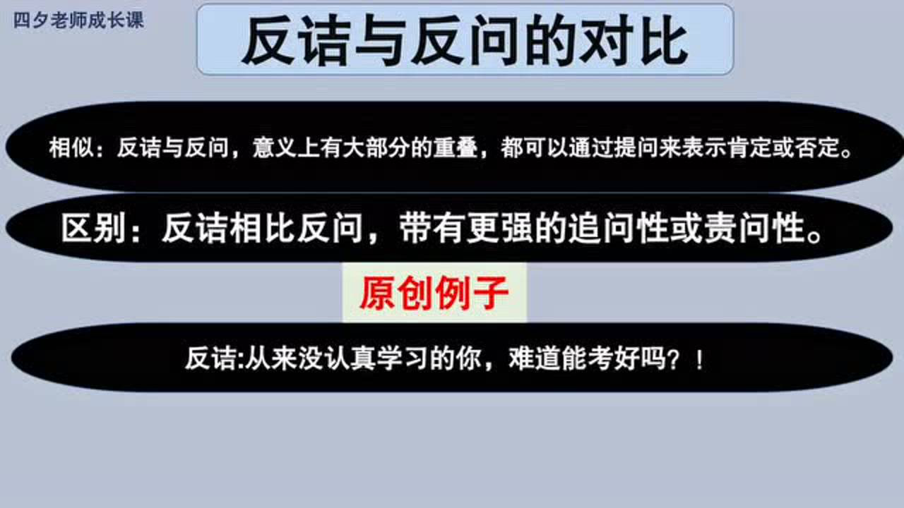 腾讯视频】 修辞手法：反问与反诘的对比