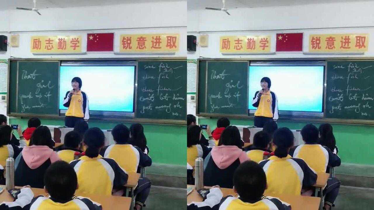 这是我们班的英语课代表,一首《thatgril》完全被她惊艳到了