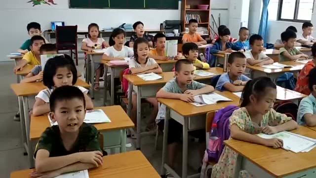 上课读书声小学生_高清