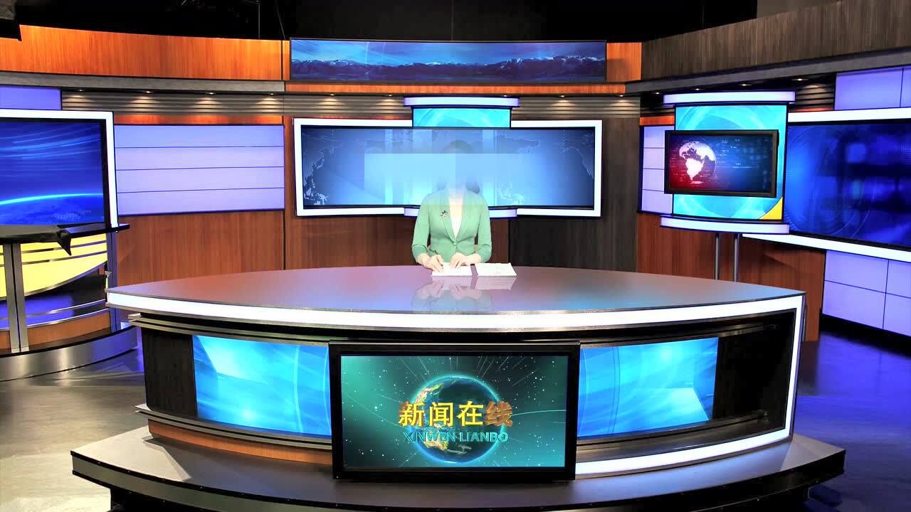 vmix专用虚拟集访谈节目直播间主持人播报抠像背景远近左右四镜头