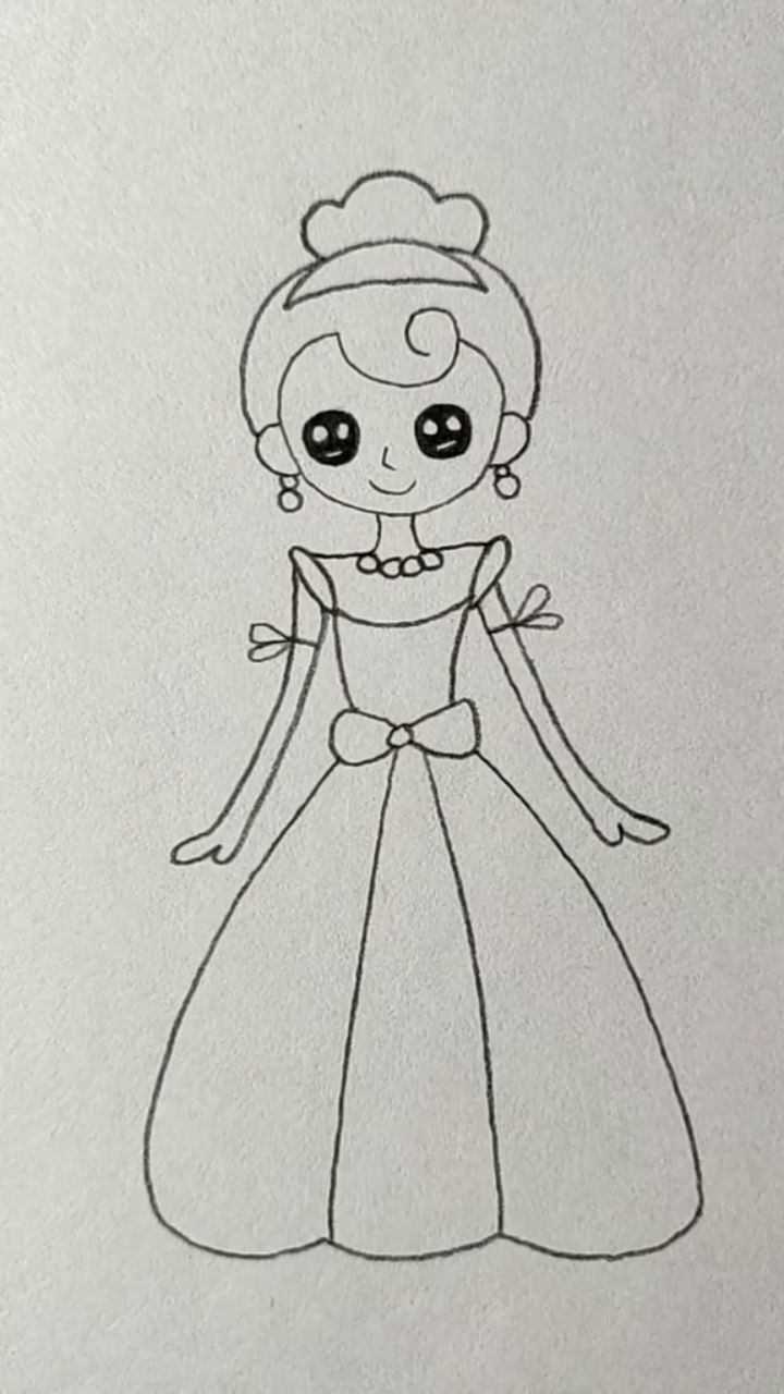 画一个非常好看的小公主,喜欢的朋友一起来学画画吧