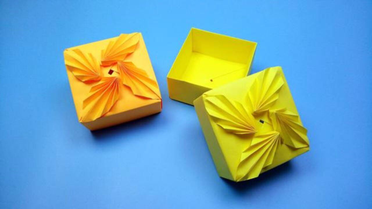 教你做一个树叶子礼盒装入准备好的礼物送给ta折纸视频教程