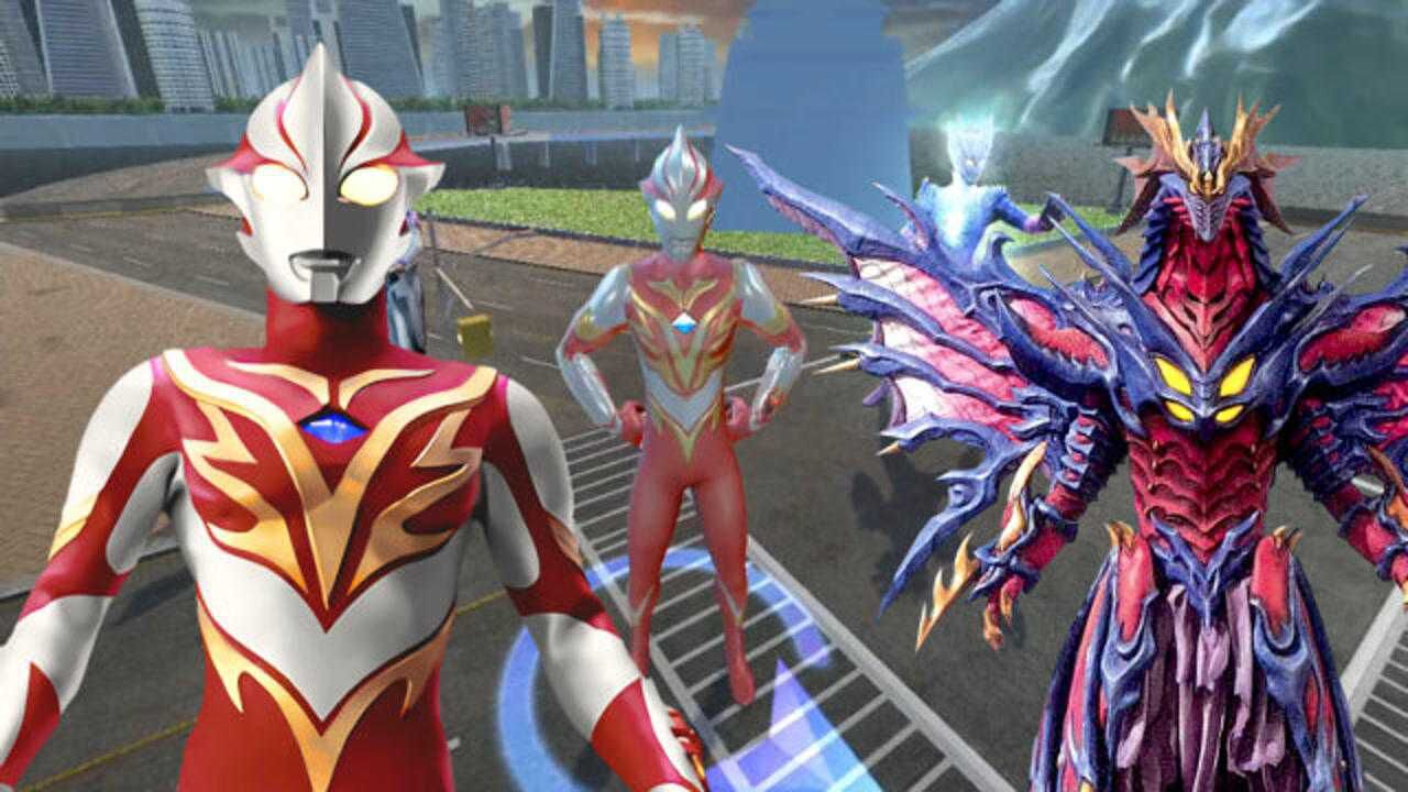 奥特曼宇宙英雄:梦比优斯燃烧勇者激战彩龙鲁格赛特