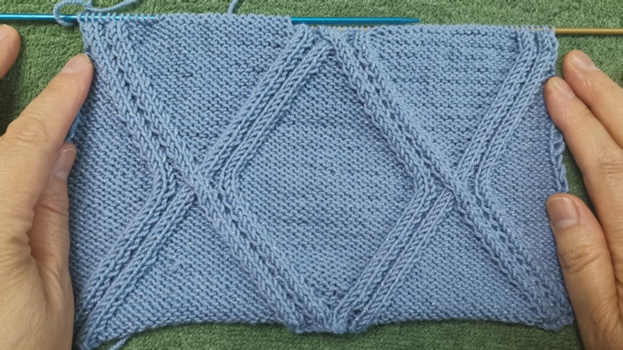 今年非常流行的网红大菱形块织法,给男士织毛衣特别帅气