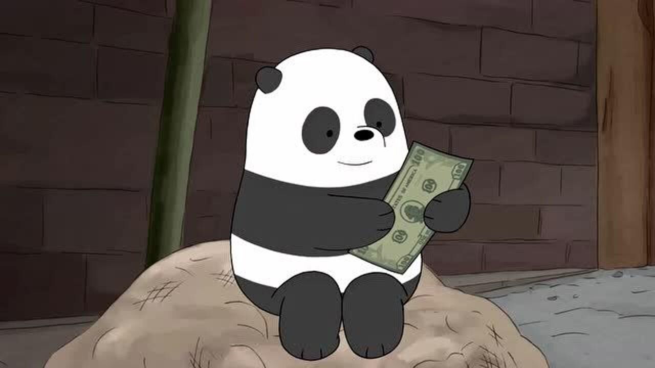 咱们裸熊:小棕熊舍不得花掉唯一的钱!单纯的让人心疼!