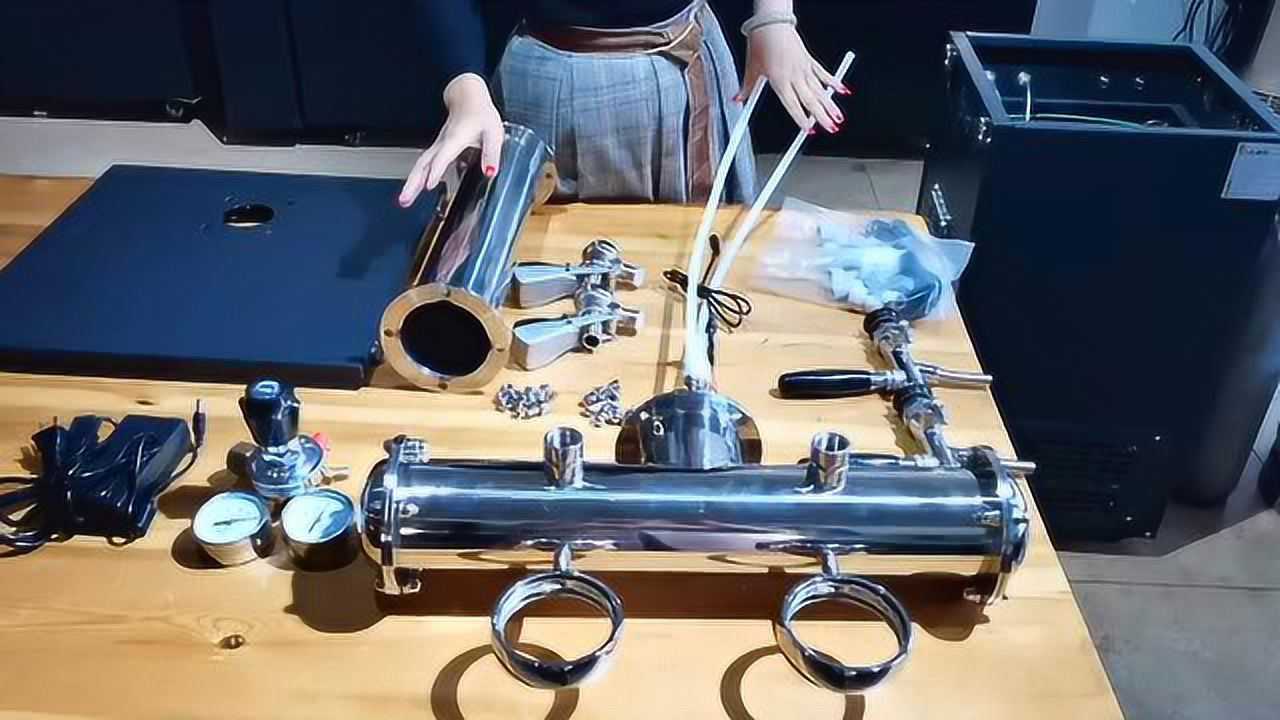 水冷扎啤机t型酒柱快接头安装视频