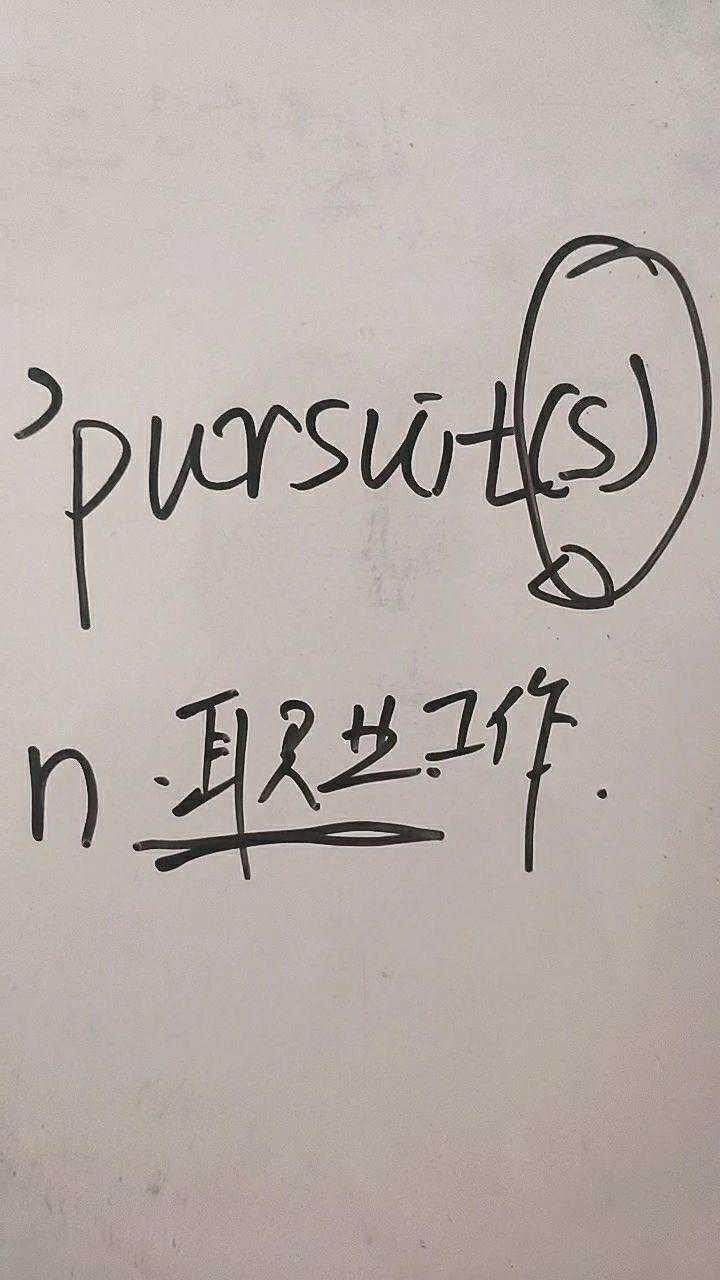 pursuit是职业工作,一起来学习腾讯视频