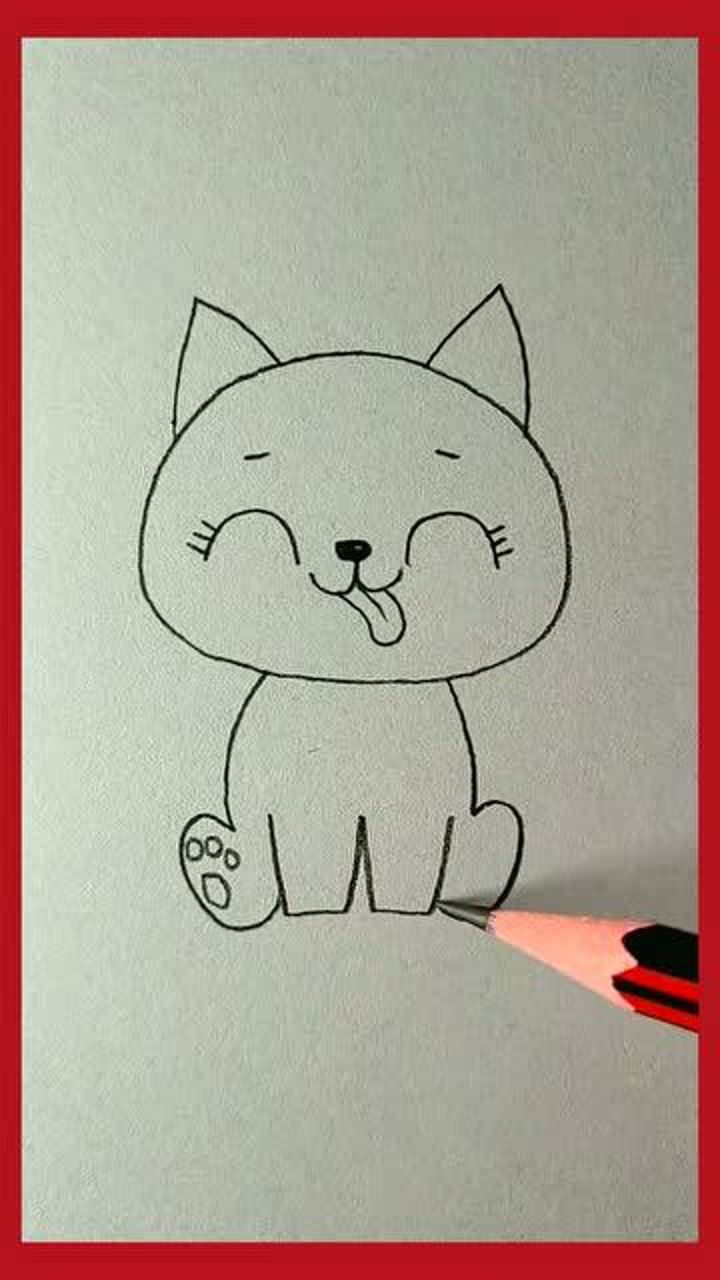 儿童简笔画,教你小狗的简单画法