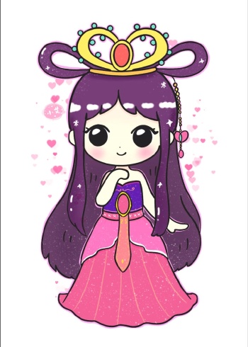 画罗丽公主 简笔画教程,q版超萌罗丽公主