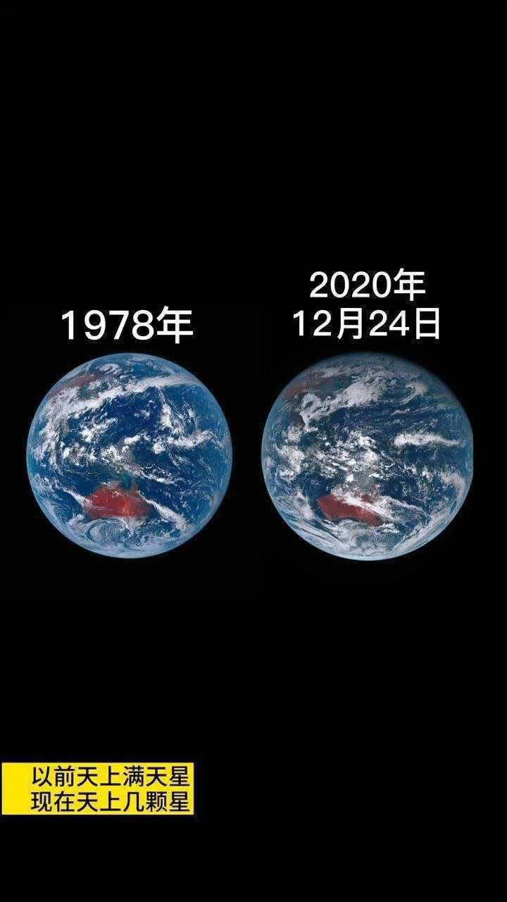 以前的地球和现在的地球对比