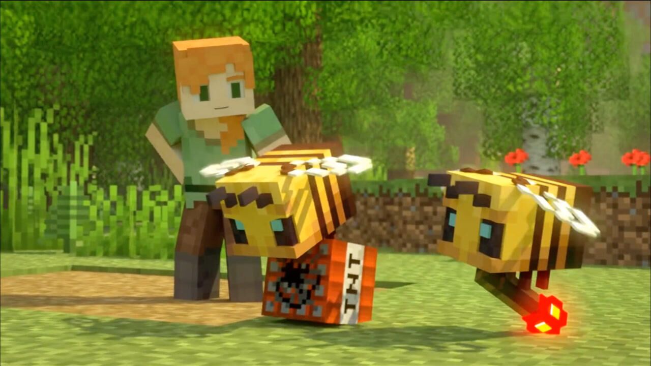 我的世界:艾利克斯带着蜜蜂tnt进攻