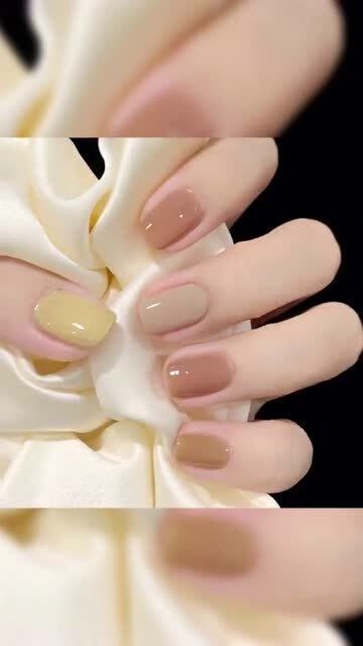 温温柔柔的莫兰迪跳色美甲也很美喔～气质加分