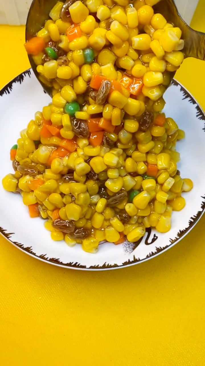 葡萄干玉米粒做法分享给大家