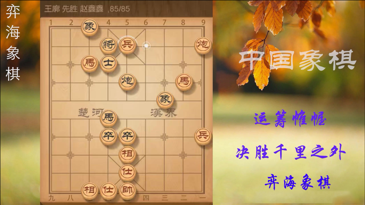 2020年全国象棋锦标赛个人赛王廓先胜赵鑫鑫夺冠一鸣惊人