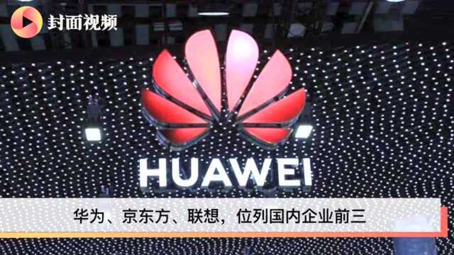 全球250个最大专利持有者:华为、京东方、联想排国内第一梯队