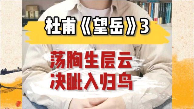 杜甫《望岳》,什么叫“荡胸生层云”,“决眦”是什么意思?