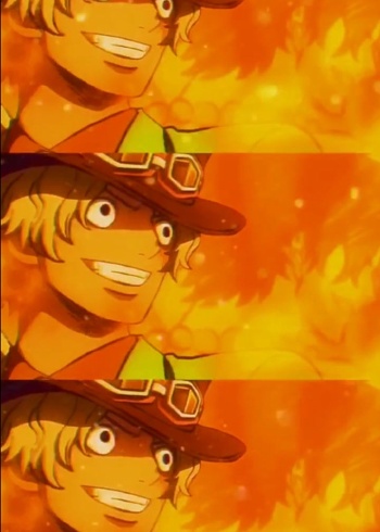 路飞有难萨博火拳霸气救场,这一拳,真的不要太帅