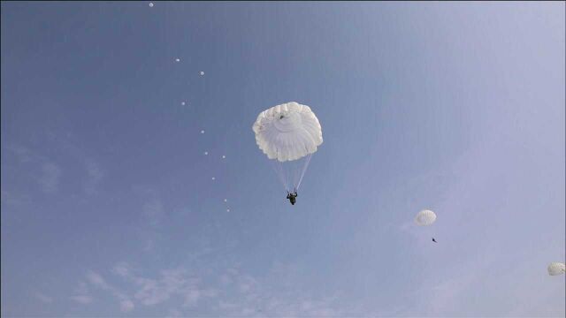 “我要跳伞 我很勇敢!”看千名空降新兵实战化伞降训练