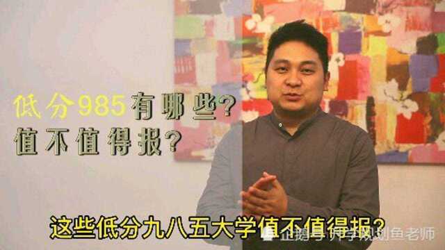 低分985有哪些!值不值得报?毕业去向如何?高三高考注意