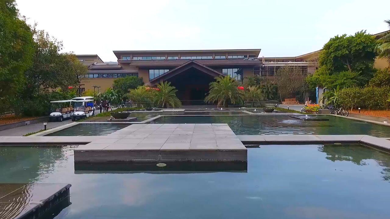 航拍南昆山居温泉度假村-家门口就能泡温泉