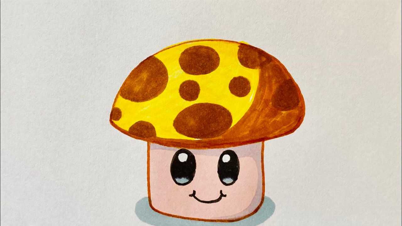 马克笔简单画:植物大战僵尸之阳光菇_腾讯视频