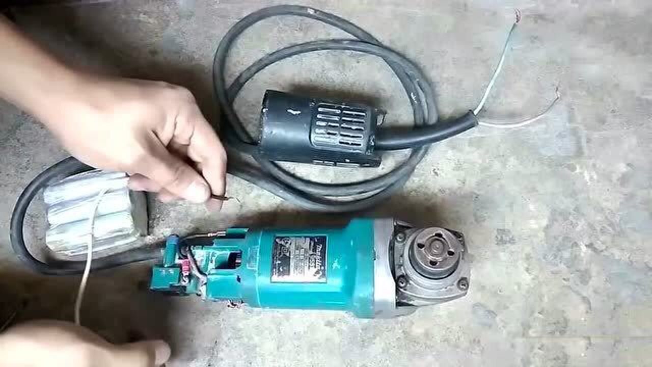 将损坏的220v角磨机转换为12v无变压器这种转换是如何做到的