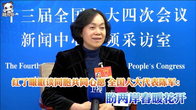 红了眼眶谈同胞共同心愿 全国人大代表陈军:盼两岸春暖花开