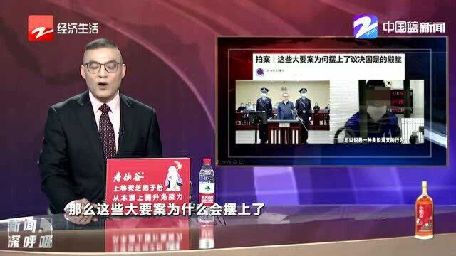 这些大要案为何摆上了议决国是的殿堂