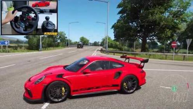 地平线4模拟驾驶:真正的赛道神器,保时捷911 GT3 RS