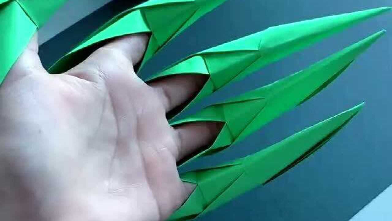 男孩子最喜欢的龙爪折纸,简单又好玩