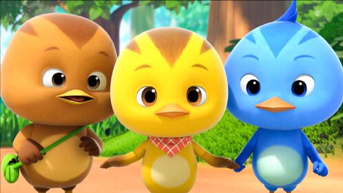汪汪看动画 萌鸡小队唱儿歌:我们小鸡不好惹,黄鼠狼来了也不怕_高清