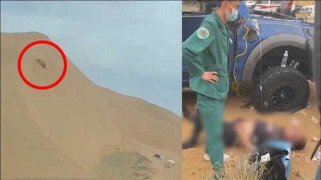 猛禽在沙漠越野,结果意外翻车从坡顶冲下,翻滚28圈司机受重伤