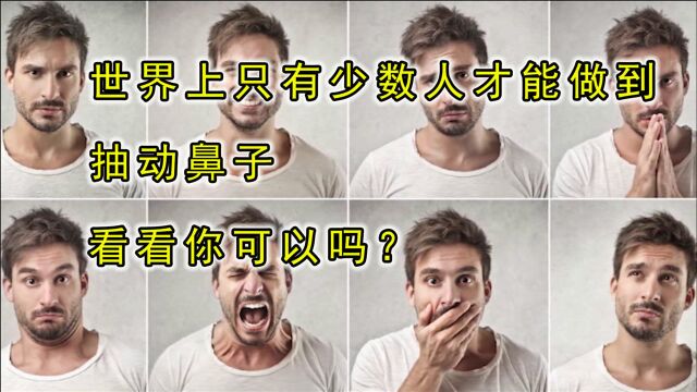 世界上只有少数人才能做到,抽动鼻子,看看你可以做到吗?