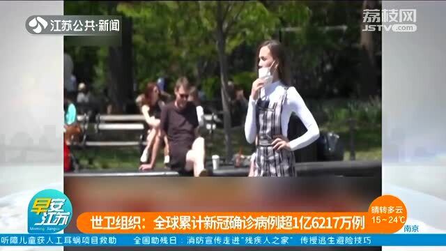 世卫组织:全球新冠肺炎确诊病例超1亿6217万例