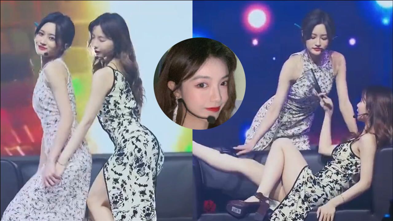 snh48许杨玉琢张昕穿高开叉旗袍跳舞嘴刁玫瑰摔倒大尺度露腿险走光