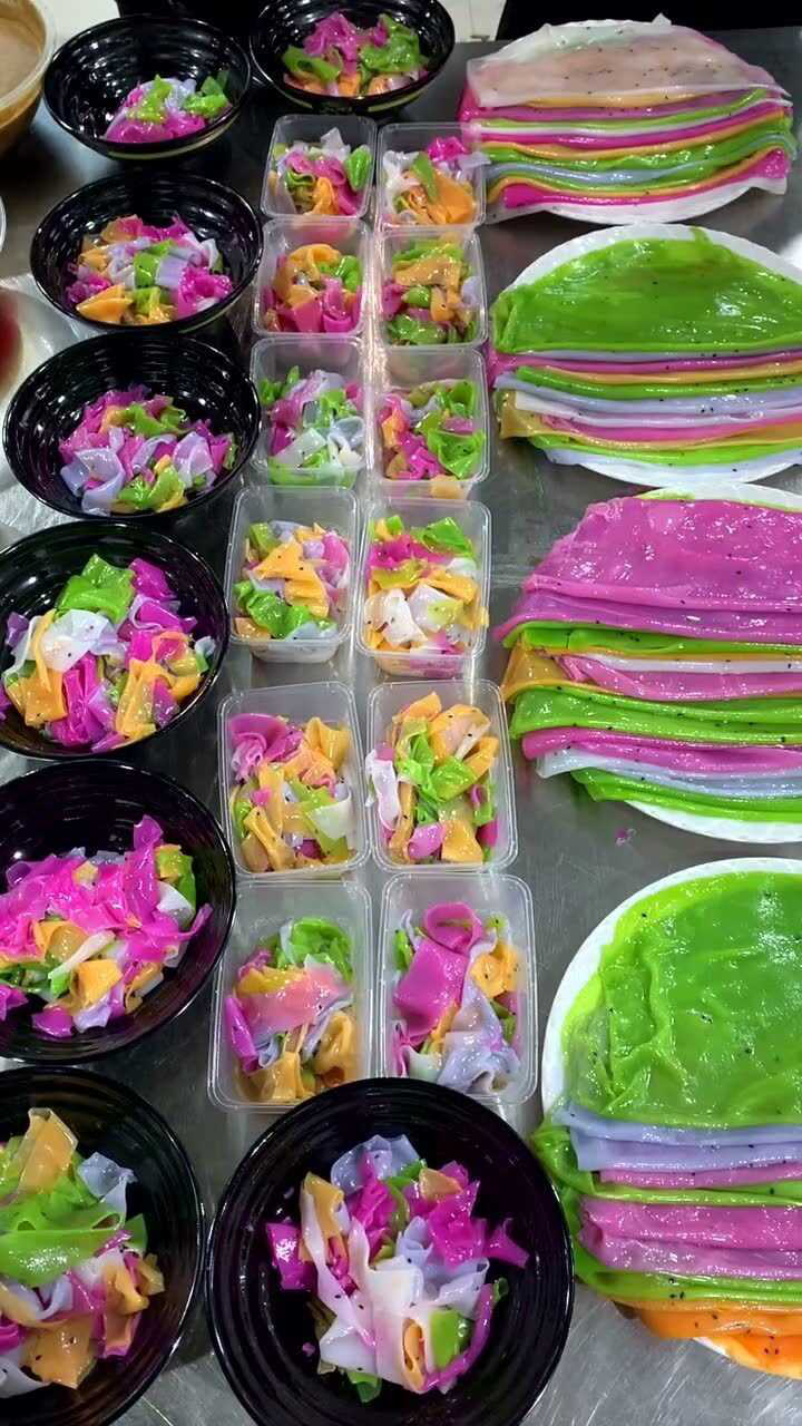 七彩果蔬凉皮,好看又好吃