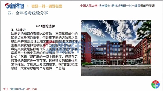 2022新祥旭考研中国人民大学法学硕士(学硕)考研超详细导学课