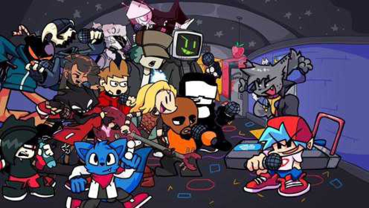 fnf周五夜放克趣味游戏 全明星大集合 每完成一首歌换一个人物