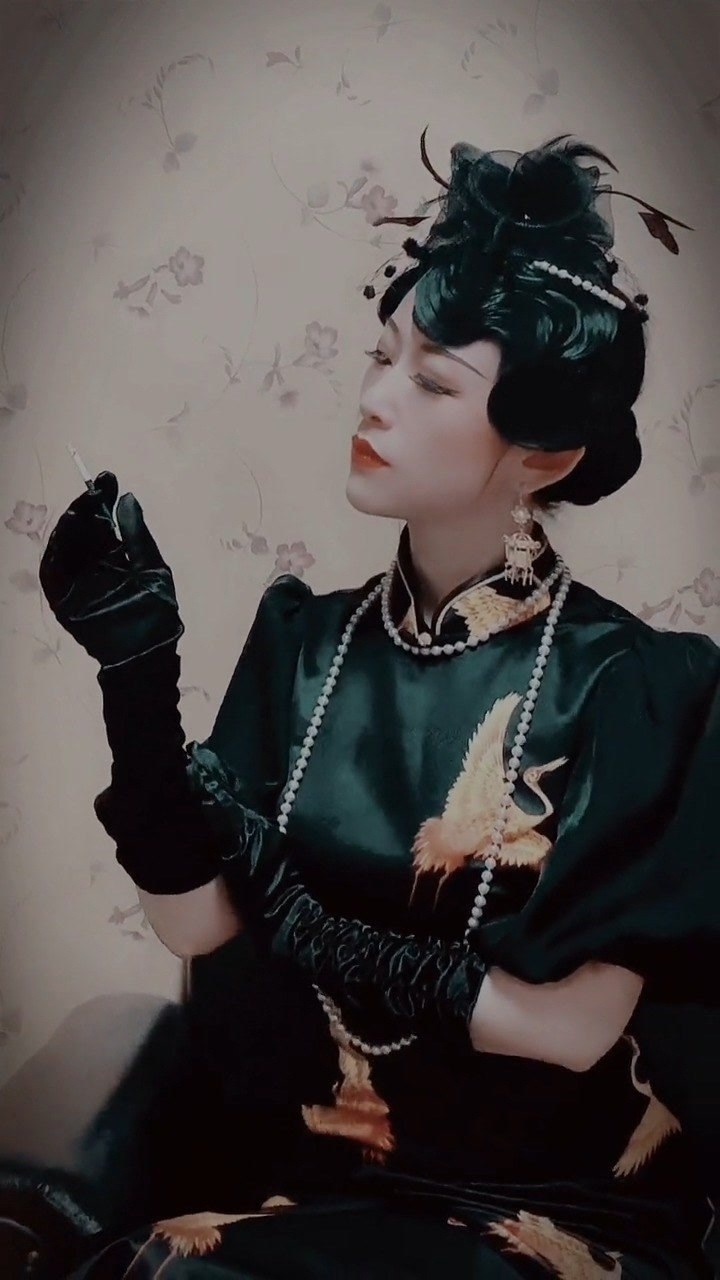 民国风,有没有军阀太太的感觉#逆天化妆术