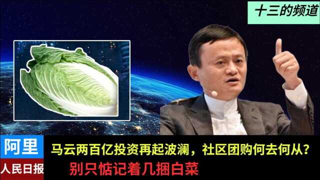 官方下场点名批评,马云两百亿投资再起波澜,社区团购何去何从?