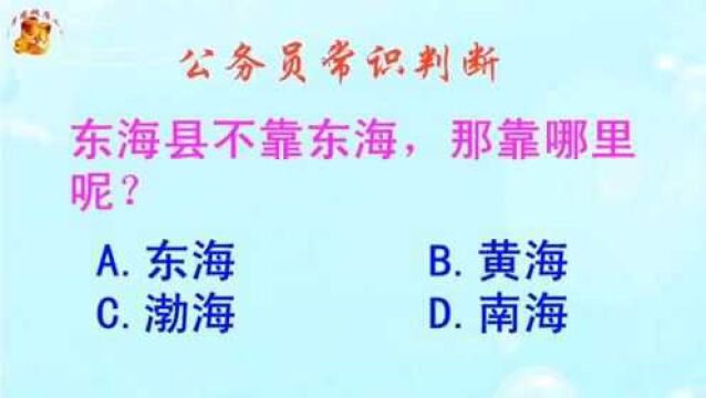 公务员常识判断,东海县不靠东海那靠哪里呢?长见识啦