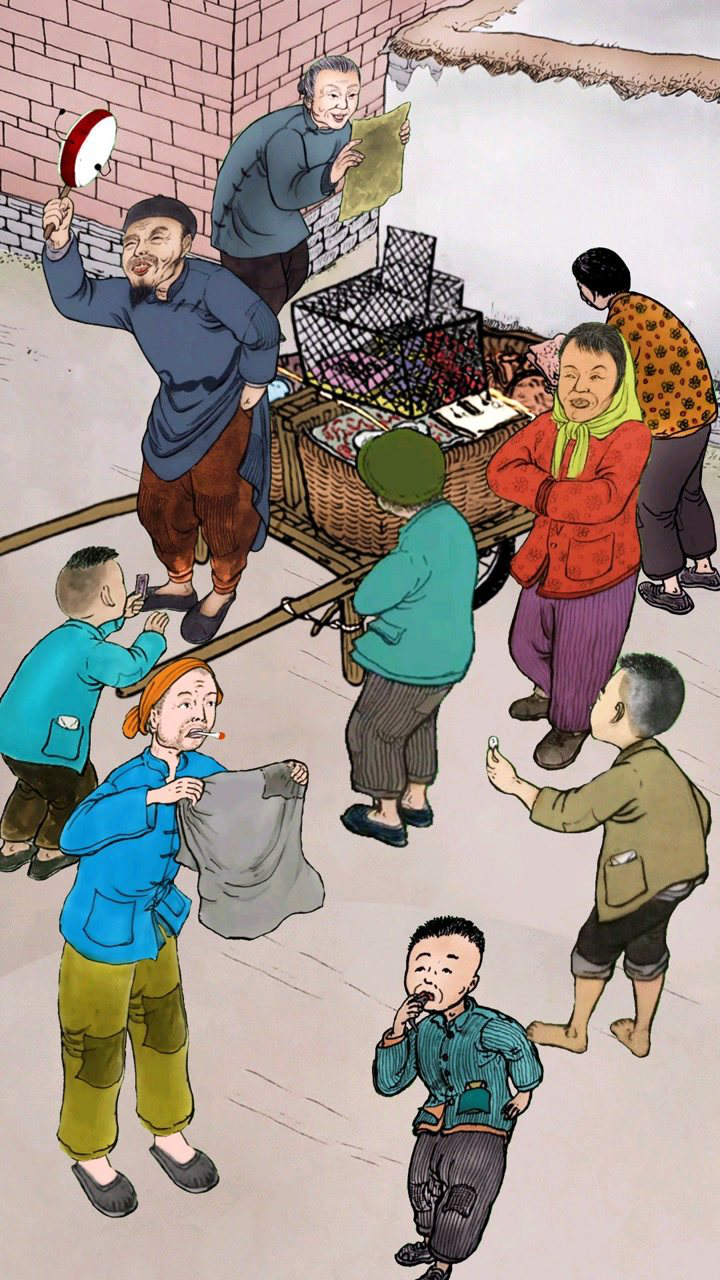 拨浪鼓,卖货郎,沿街叫卖的声音,是儿时最期待听到的
